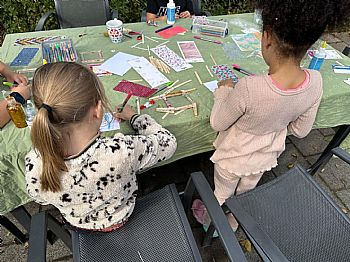 Knutselen op de kinderboerderij